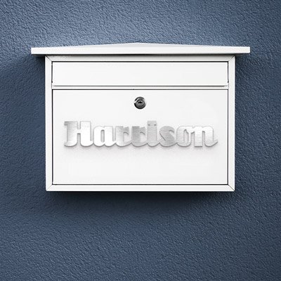 Lettering Stainless Steel - Name Sign Harrison Signostar - lettering stainless steel - harrison