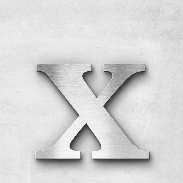 Metal Letter x Lowercase - Serif Series