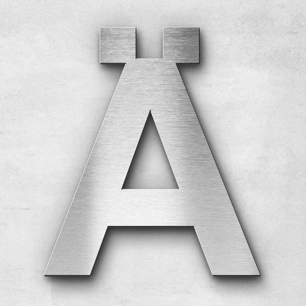 Metal letter Ä - Series Arial