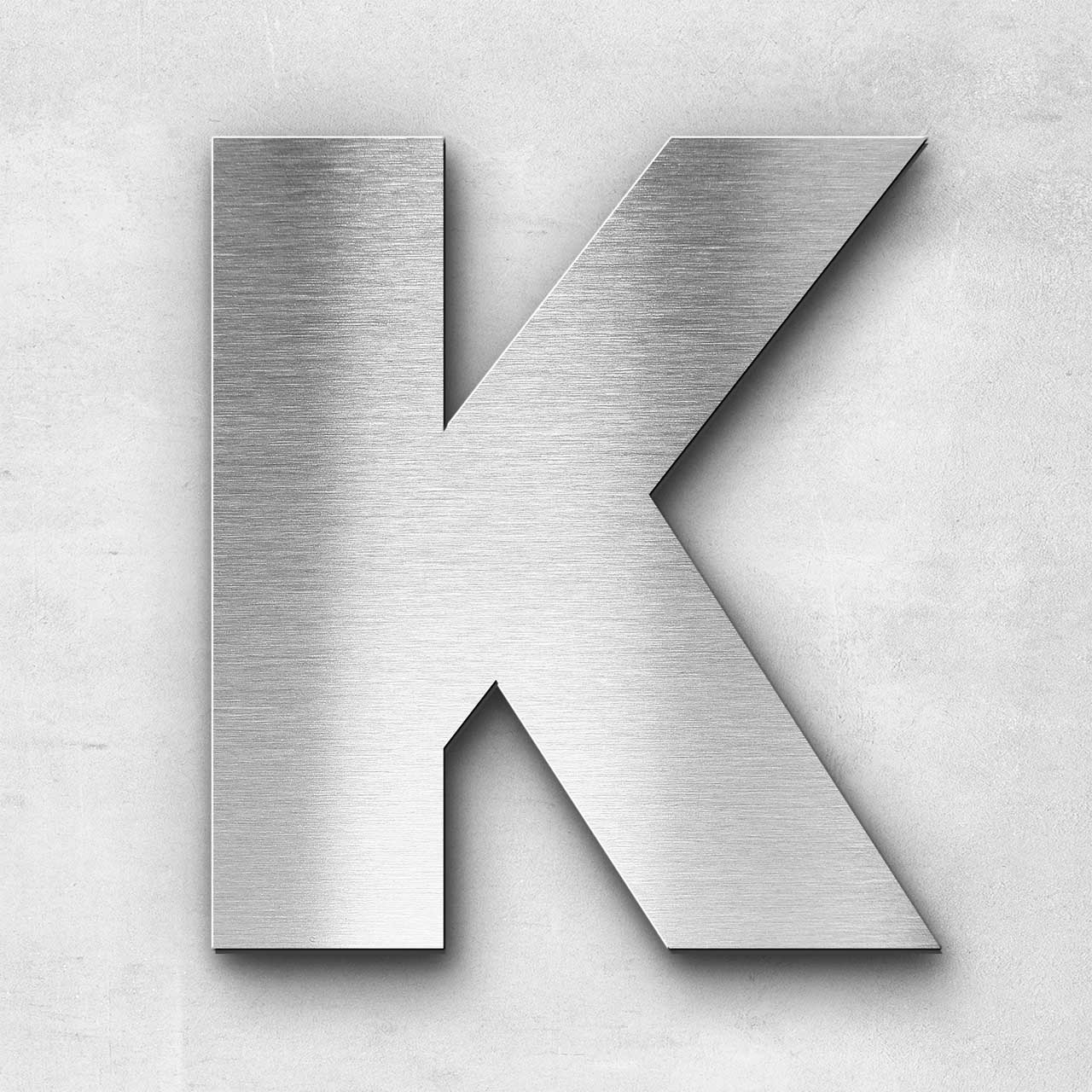 Metal Letter K Uppercase  Kontrast Series