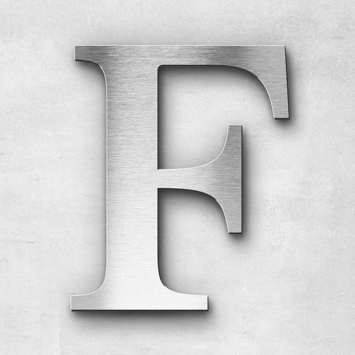 Metal Letter F Uppercase Serif Series