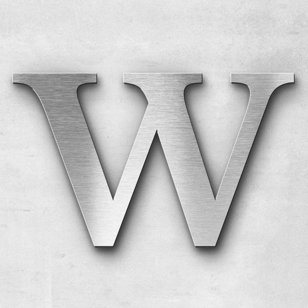Metal Letter W Uppercase - Serif Series