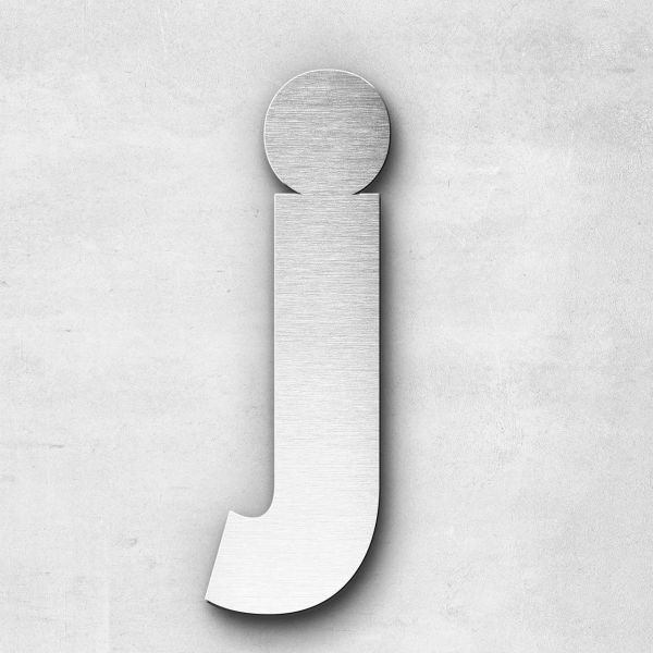 Metal Letter j Lowercase - Kontrast Series