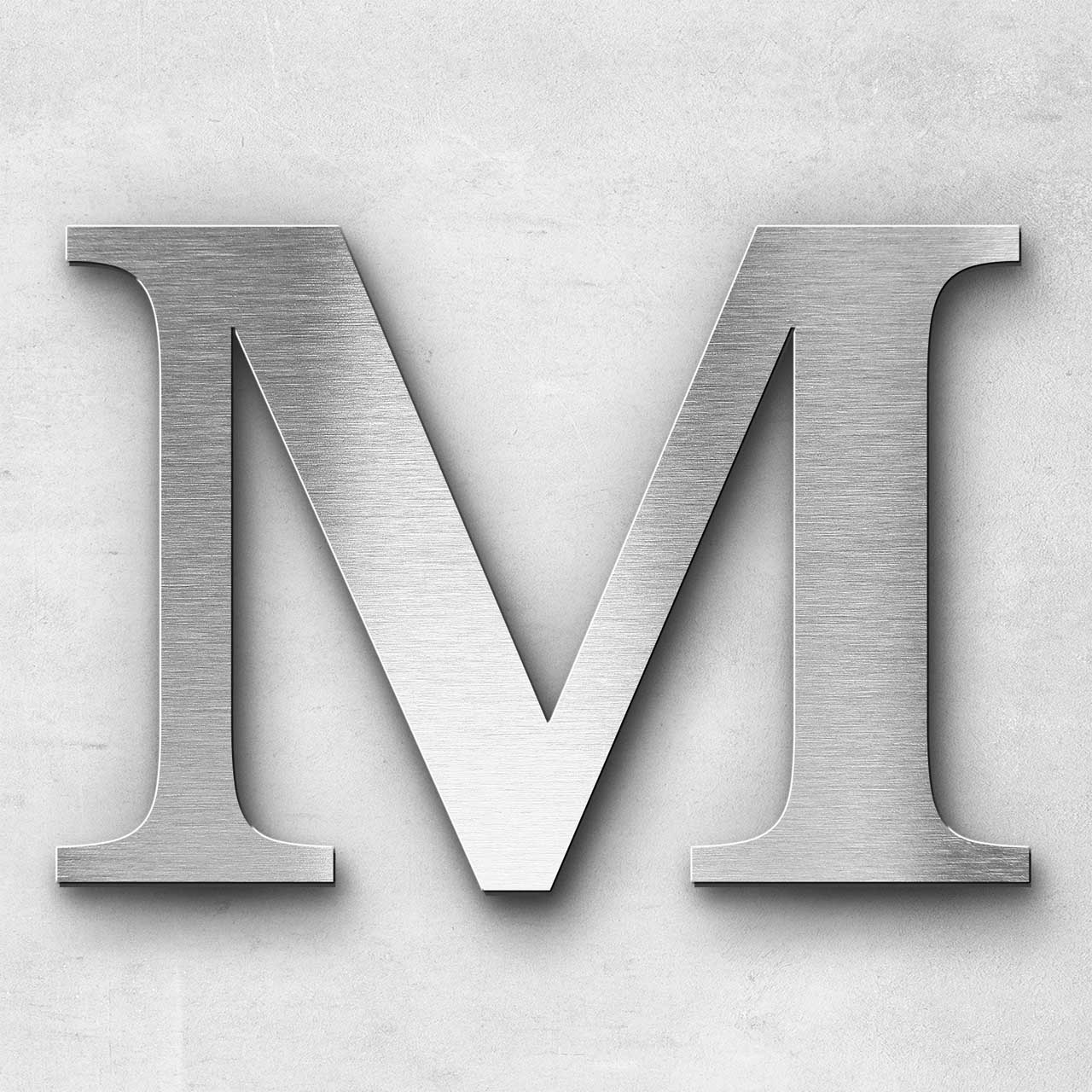 Metal Letter M Uppercase Serif Series D98 Metal Letter M Uppercase Serif Series D98