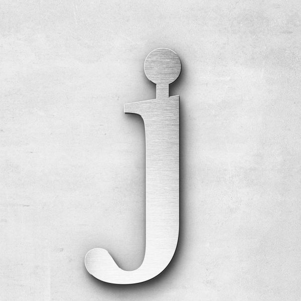 Metal Letter j Lowercase - Serif Series