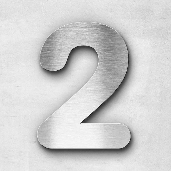 House Number 2 Stainless Steel Classic Series
