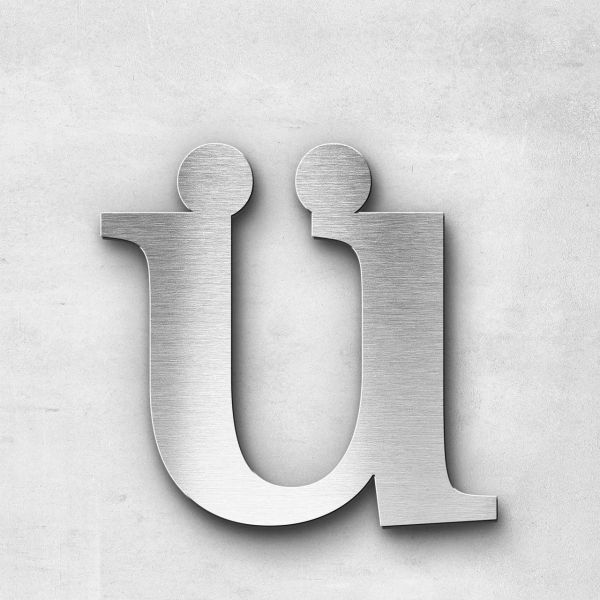Metal Letter ü Lowercase - Serif Series