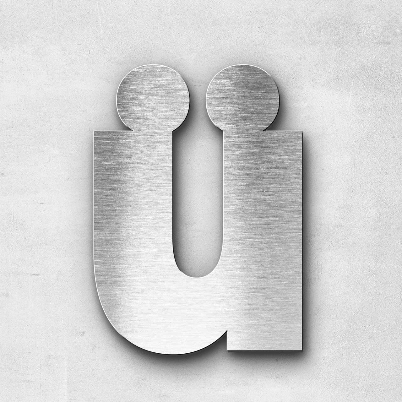 Metal Letter ü Lowercase Kontrast Series