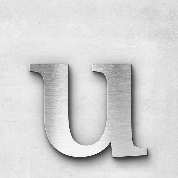 Metal Letter u Lowercase - Serif Series
