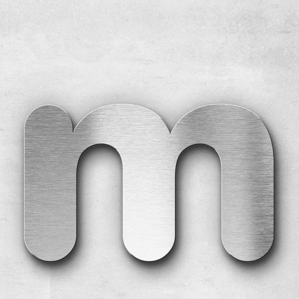 Metal Letter m Lowercase - Classic Series