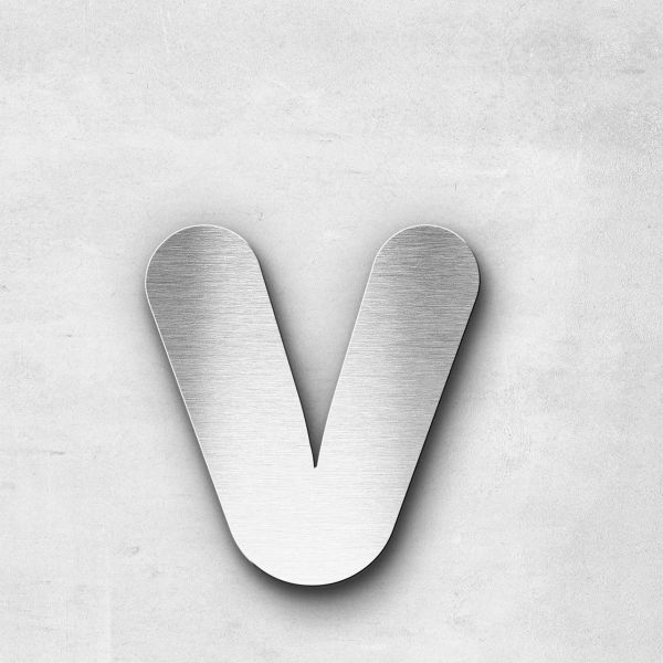 Metal Letter v Lowercase - Classic Series
