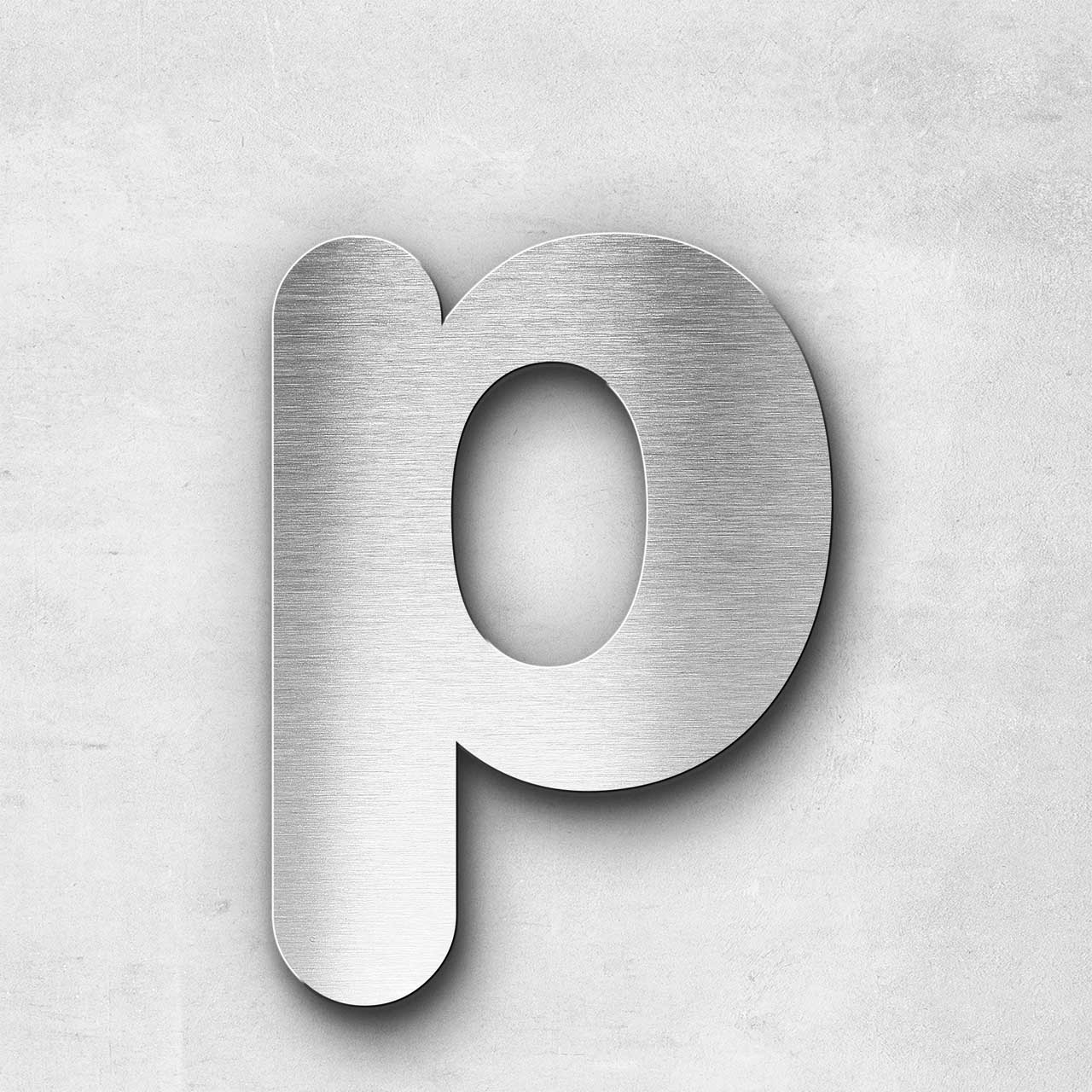 Metal Letter P Lowercase Classic Series