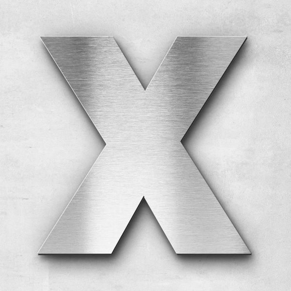 Metal Letter X Uppercase - Kontrast Series