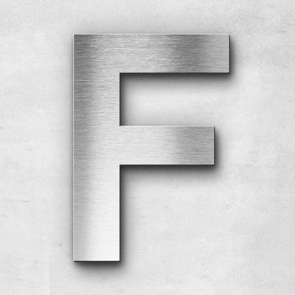 Metal letter F - Series Arial