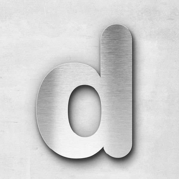 Metal Letter d Lowercase - Classic Series