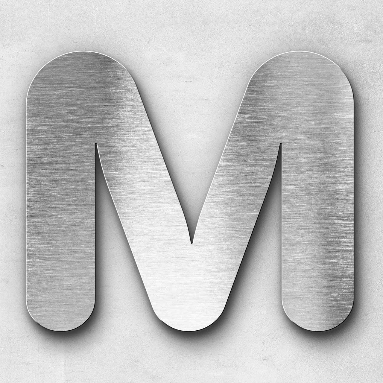Metal letter m uppercase classic series