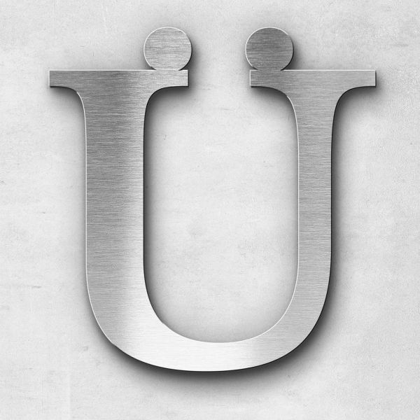 Metal Letter Ü Uppercase - Serif Series