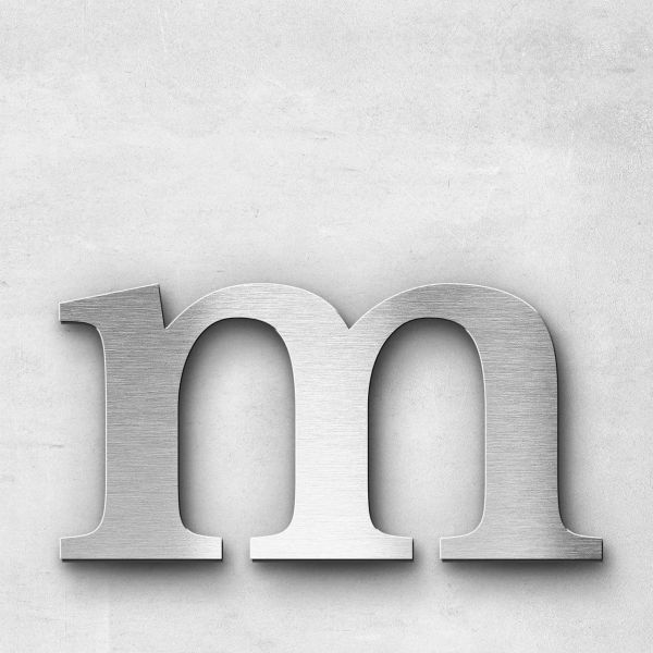 Metal Letter m Lowercase - Serif Series