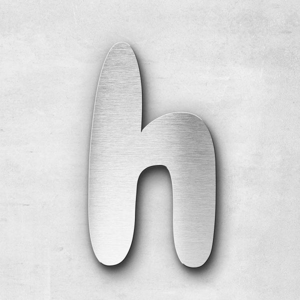 Metal Letter h Lowercase - Darius Series