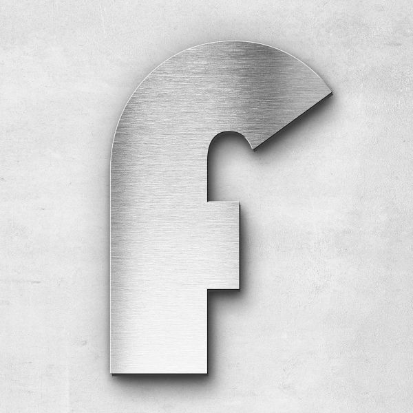 Metal letter F - Series Bauhaus