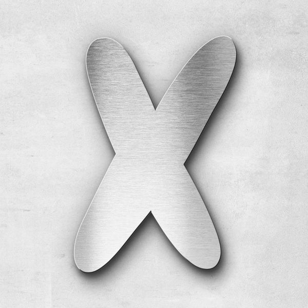 Metal Letter X Uppercase - Darius Series